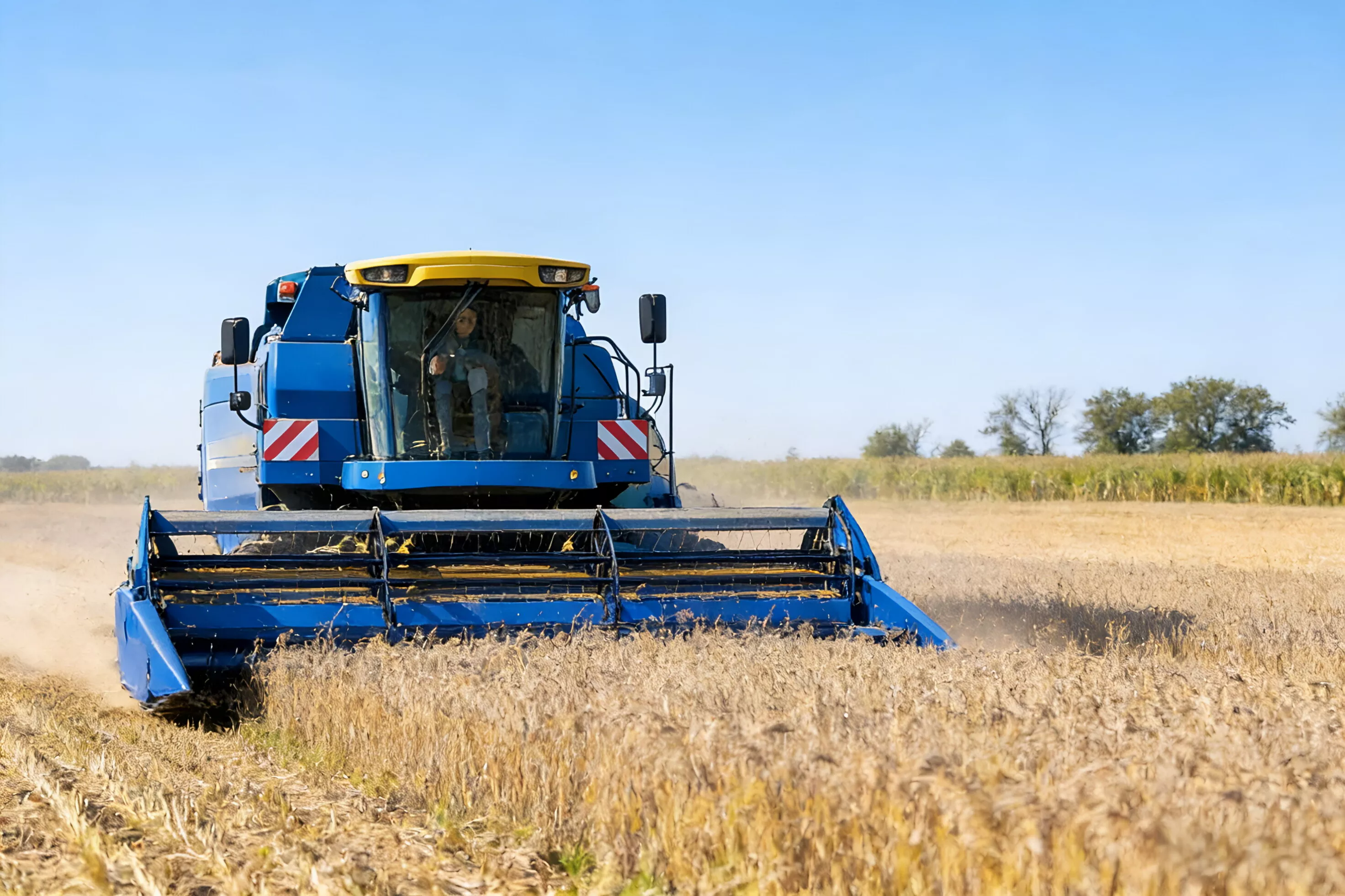 PTO shaft transmitting power to a sugar beet harvester